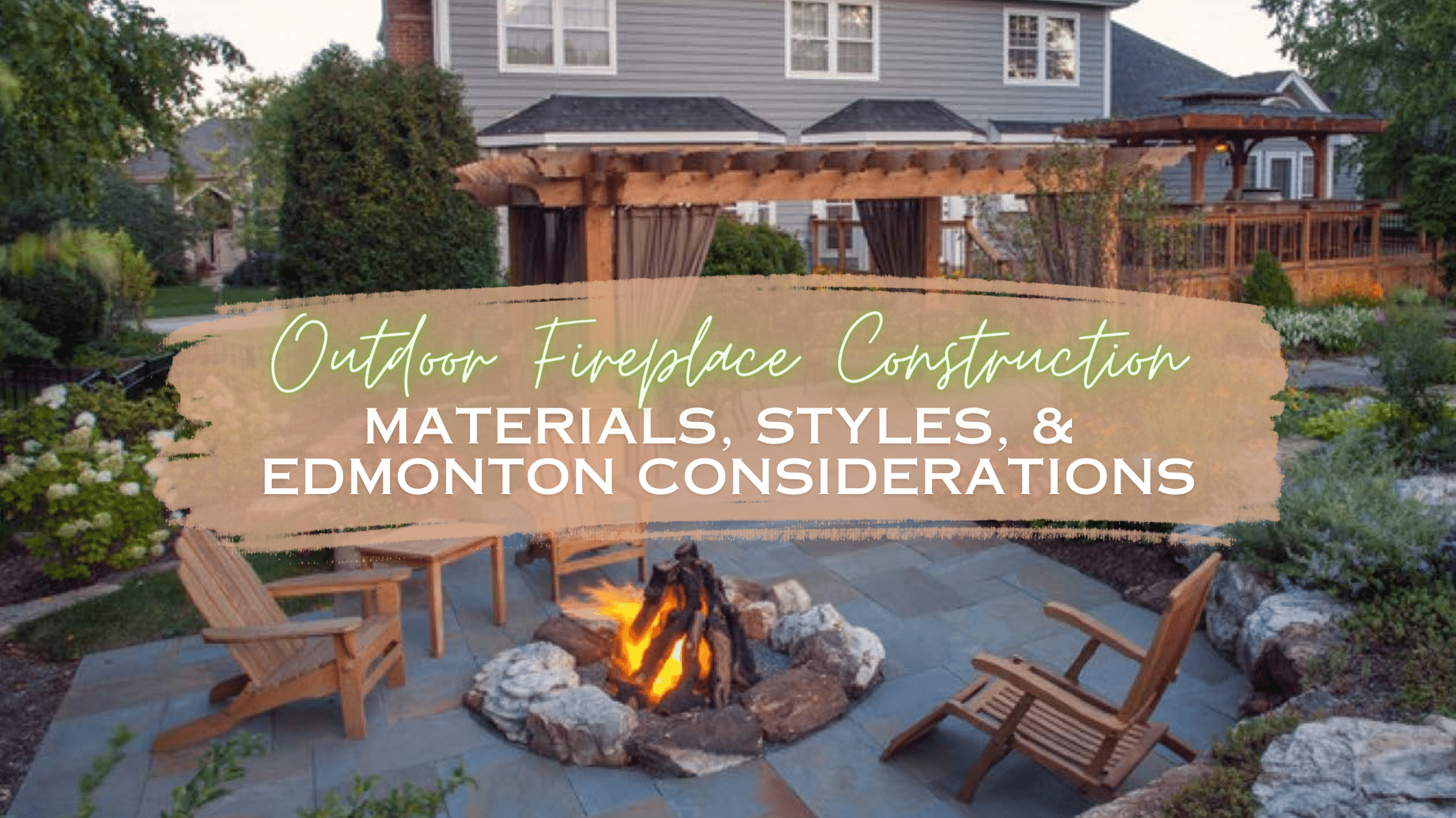 outdoor fireplace construction